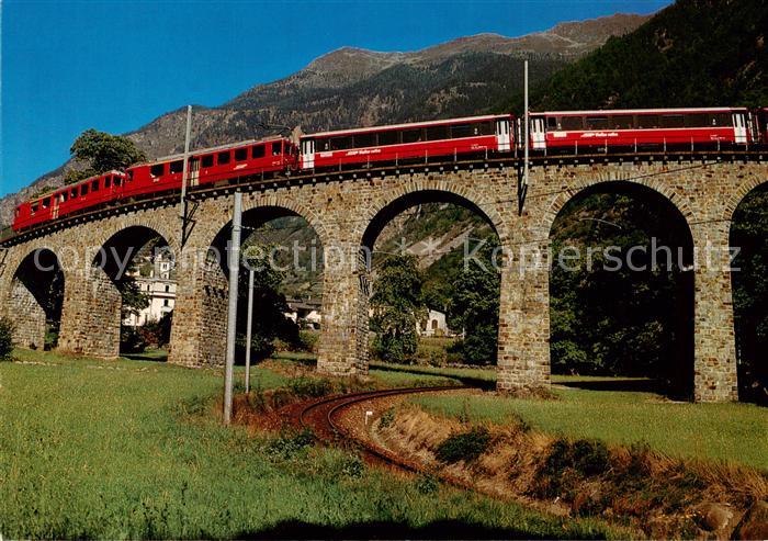 Eisenbahn Bernina Express Rhaetischer Bahn Brusio