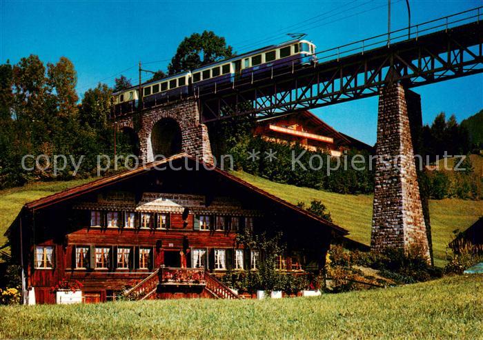 Eisenbahn Chemin de fer M.O.B. pres Gstaad Hospice