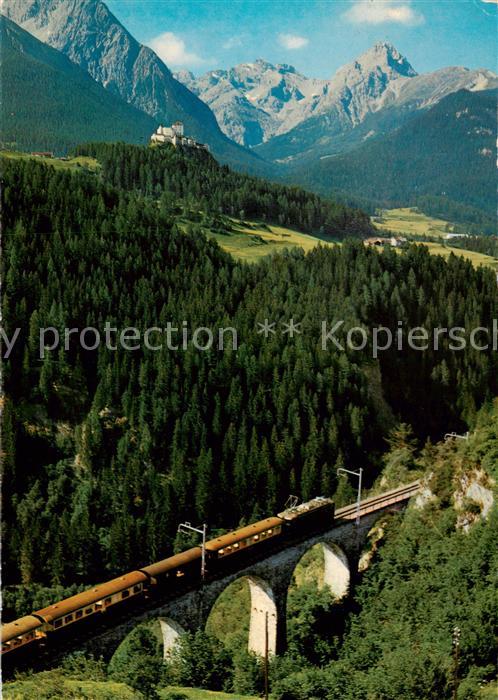 Eisenbahn Rhaetische Bahn Scuol Tarasp Vulpera