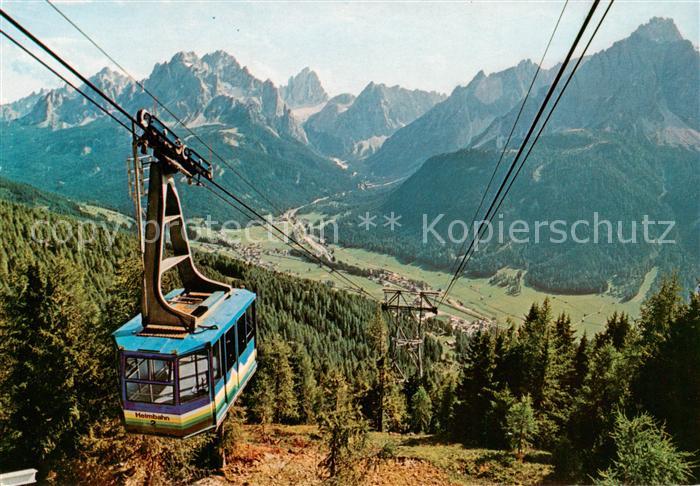 Seilbahn Cable-Car Telepherique Dolomiti Sexten Sesto Funivia Monte Elmo Helmbah