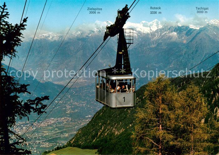 Seilbahn Cable-Car Telepherique Meran Ifinger Seilbahn Naiftal