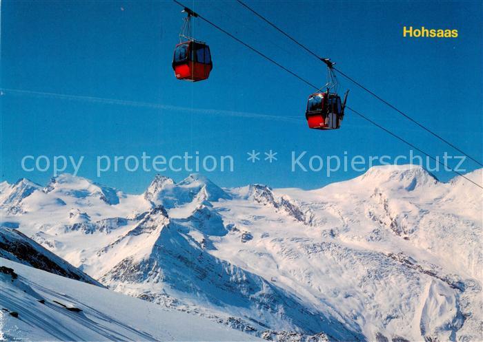 Seilbahn Cable-Car Telepherique Saas Grund Wallis Gondelbahn Kreuzboden Hohsaas