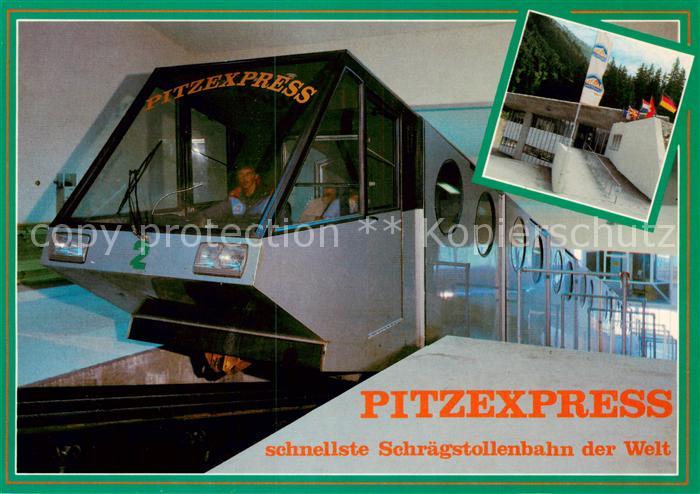 Bergbahn Pitzexpress Schraegstollenbahn der Welt
