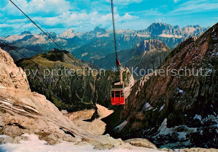 Seilbahn Cable-Car Telepherique Dolomiti Funivia della Marmolada