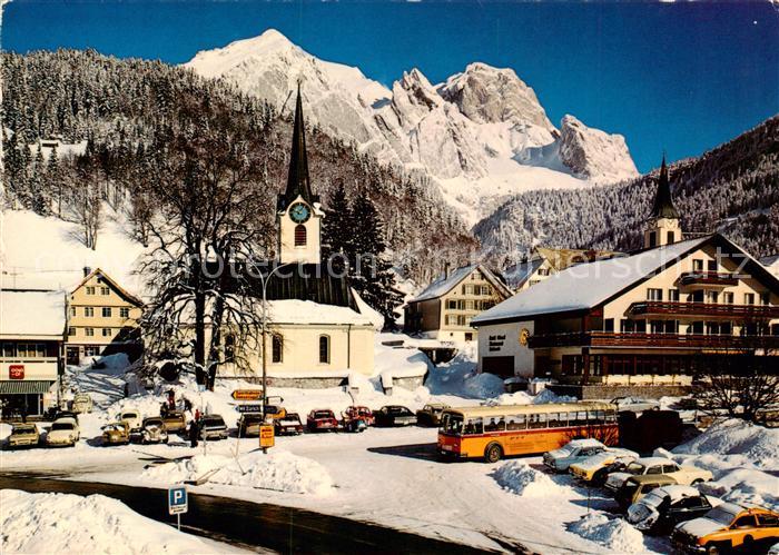 Postbus Wildhaus Obertoggenburg Postplatz Schaf