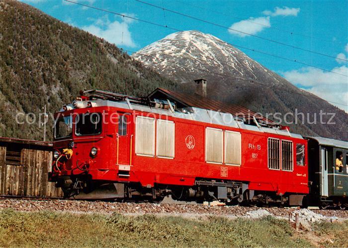 Eisenbahn Rhaetische Bahn RhB Zweikraftlokomotive Gem