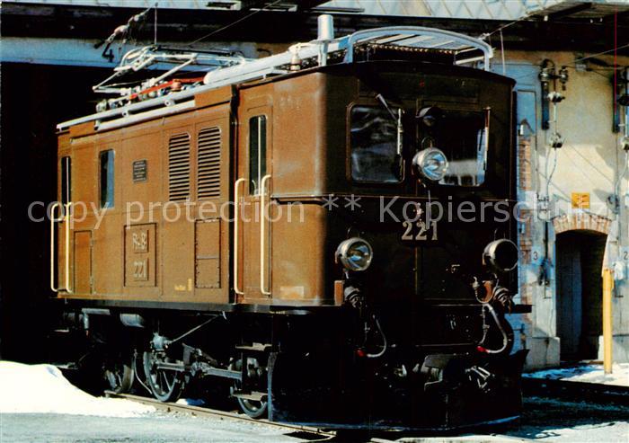 Eisenbahn Rhaetische Bahn RhB Elektrische Lokomotive Ge 2/4 221