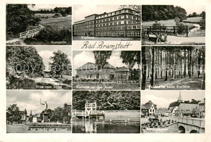 Bad Bramstedt Auepartie Kurhaus Partie beim Waldbad Weg zum Moor Markt Roland St