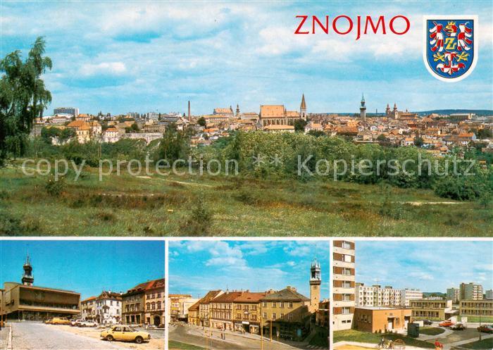 Znojmo Znaim CZ Stadtpanorama Motive Innenstadt