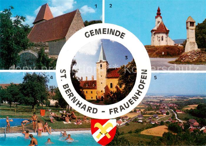 St Bernhard-Frauenhofen Kirchen Raaber Kreuz Freibad Gruenberg und Poigen