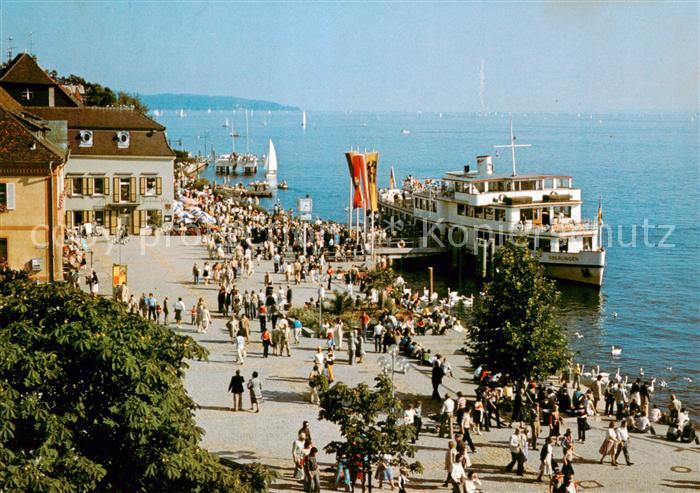 ueberlingen Bodensee Landungsplatz Faehre Uferpromenade