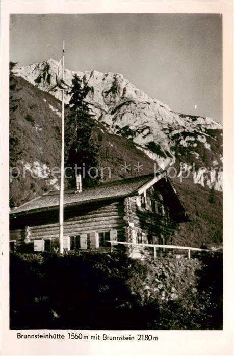 Brunnsteinhuette Karwendel Tirol AT mit Brunnstein