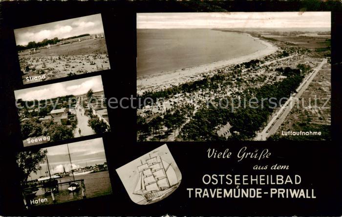 Priwall Travemuende Strand Seeweg Hafen Fliegeraufnahme