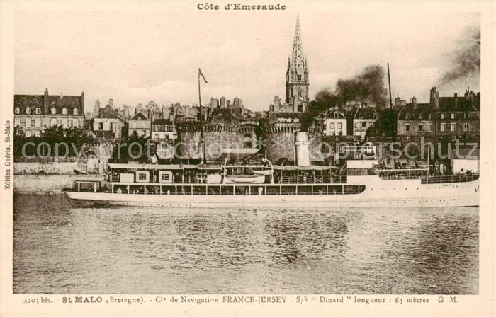 Saint-Malo 35 Cie de Navigation France Jersey ss Dinard