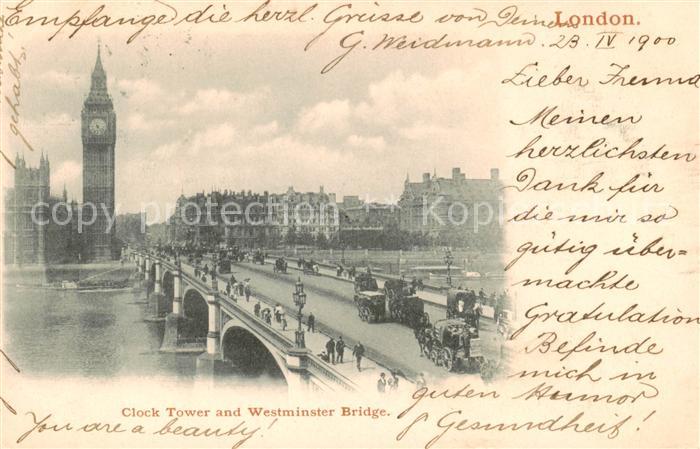 London  UK Clock Tower and Westminster Bridge