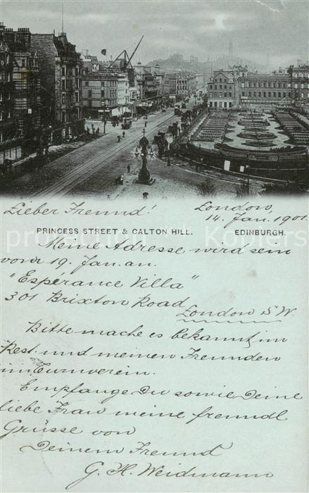 Edinburgh  Scotland UK Princess Street and Calton Hill