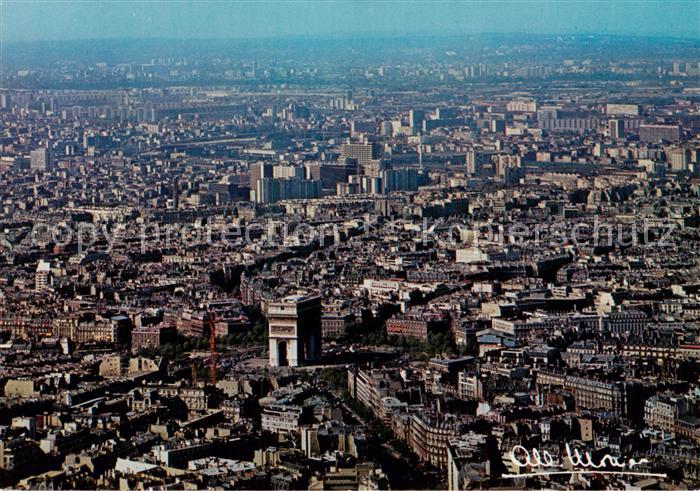 Paris 75 Vue aerienne Arc de Triomphe