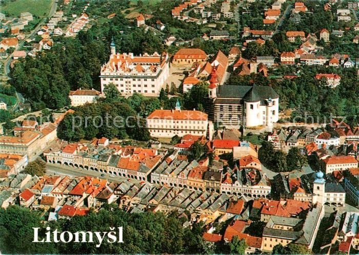 Litomysl Leitomischl CZ Historicky stred mesta letecky snimek Fliegeraufnahme