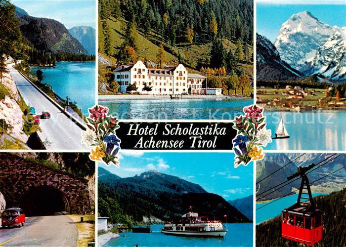 Achensee Hotel Scholastika Uferstrasse Fahrgastschiff Seilbahn