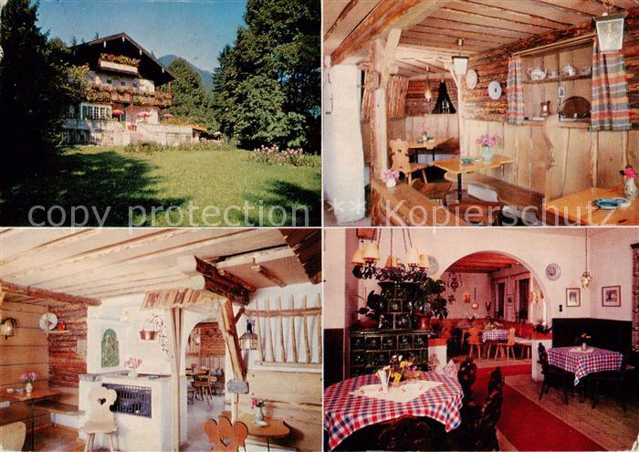 Tegernsee Bayern Tuftenalm Kuenstlerklause Gastraeume Bar