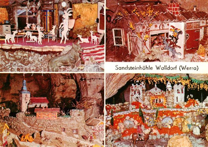 Walldorf Meiningen Sandsteinhoehle Wolf und die 7 Geisslein Bremer Stadtmusikant