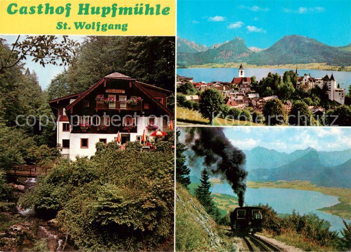 St Wolfgang Wolfgangsee Gasthof Hupfmuehle Panorama Dampflokomotive