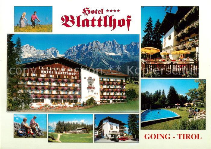 Going Wilden Kaiser Tirol Hotel Blattlhof Terrasse Schwimmbad Panorama
