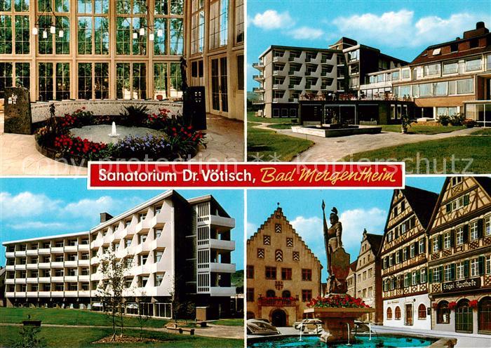 Bad Mergentheim Sanatorium Dr Voetisch Trinkbrunnen Marktplatz