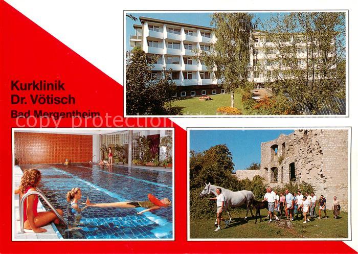 Bad Mergentheim Kurklinik Dr Voetisch Hallenbad Gruppe mit Pferd