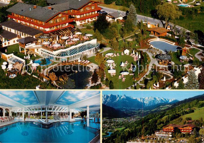 Sankt Johann Pongau Hotel Oberforsthof Fliegeraufnahme Hallenbad Panorama