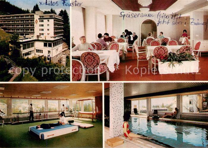 Wildbad Schwarzwald Rommelklinik Speisesaal Gymnastikraum Hallenbad