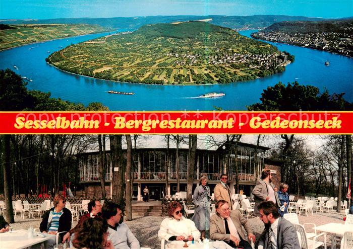 Boppard Rhein Sesselbahn Bergrestaurant Gedeonseck Fliegeraufnahme