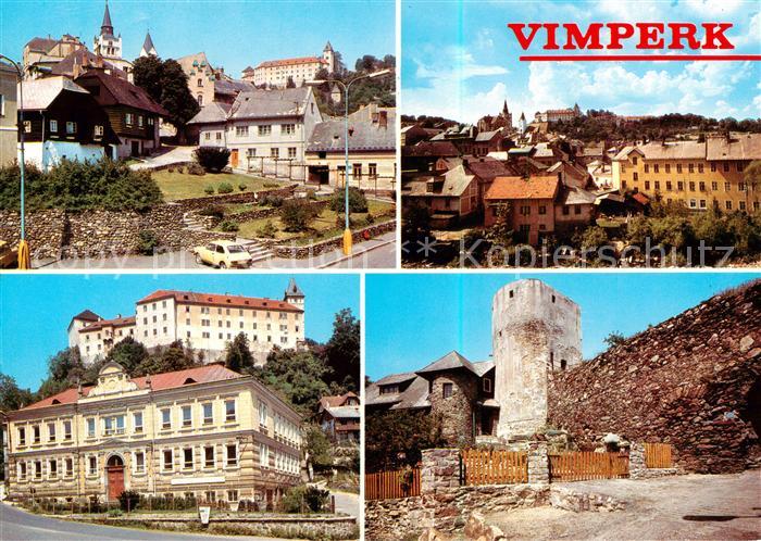 Vimperk Winterberg Boehmen CZ Vimperku dominuje zamek puvodne rane goticky hrad