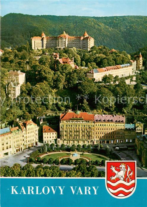Karlovy Vary Karlsbad Celkovy pohled Sanatorium Imperial