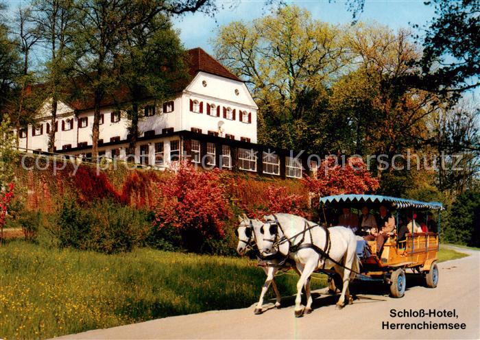 Herrenchiemsee Bayern Prunkschloss Herrenchiemsee Pferdebus