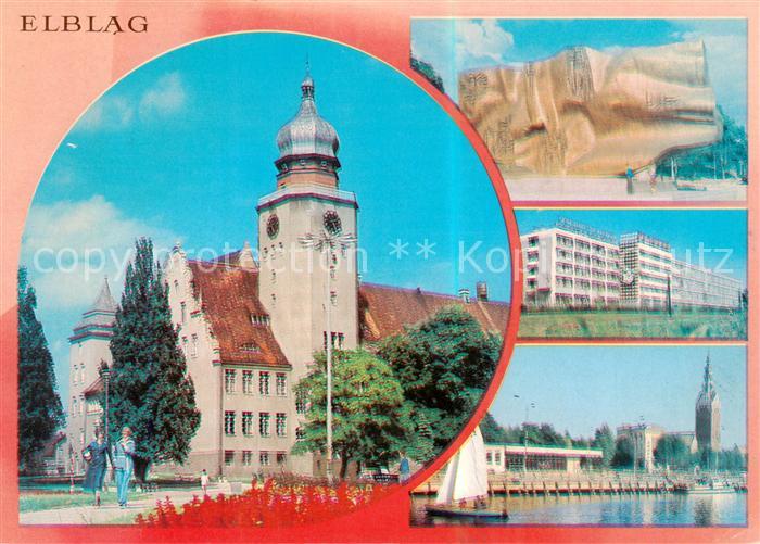 Elblag Elbing PL Ratusz Spoldzielcze Zaklady Przemyslu Skorzanego Plastyk Przyst