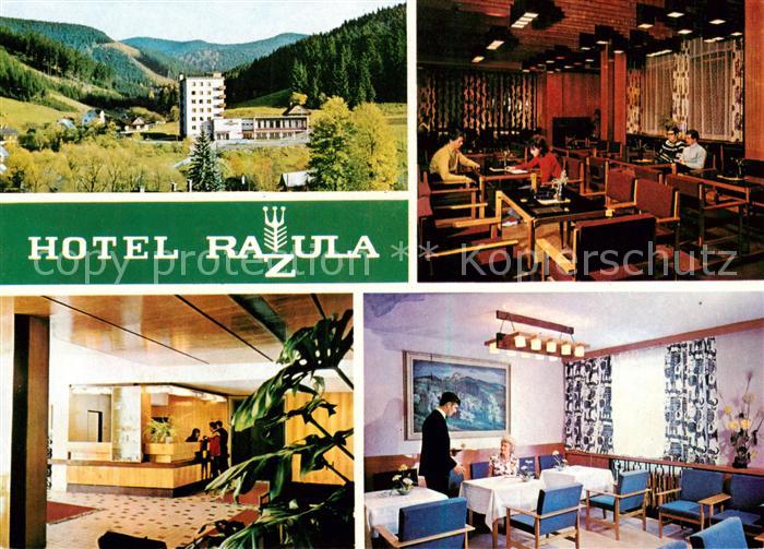 Velke Karlovice CZ Hotel Razula Gastraeume Rezeption Gastraum