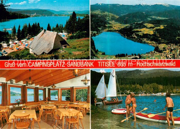 TITISEE Schwarzwald BW Campingplatz Sandbank Gaststaette Restaurant See Panorama