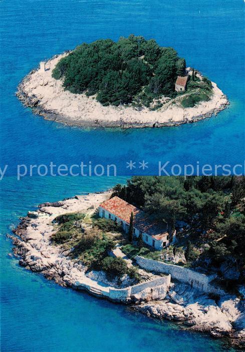 Hvar Croatia Otok Galesnik ispred Hvara Fliegeraufnahmen