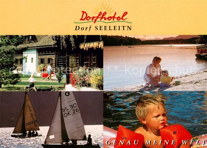 Finkenstein Faaker See Dorfhotel Seeleitn am Faakersee Segeln Badestrand
