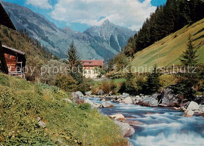 Mayrhofen Zillertal AT Gasthaus Zillergrund mit Brandberger Kolm