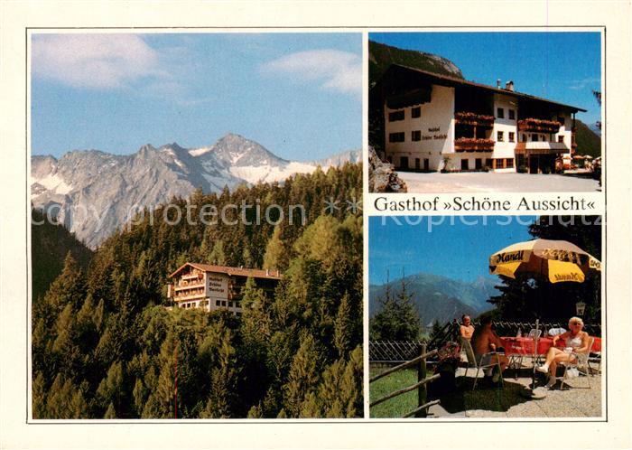 Finkenberg  Zillertal Tirol AT Gasthof Schoene Aussicht Terrasse