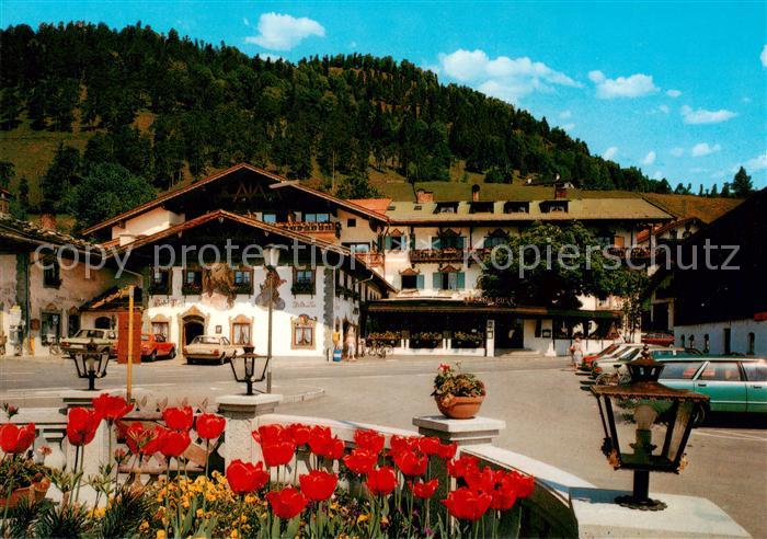 Wallgau Hotel Gasthof Post mit Obb Lueftlmalerei