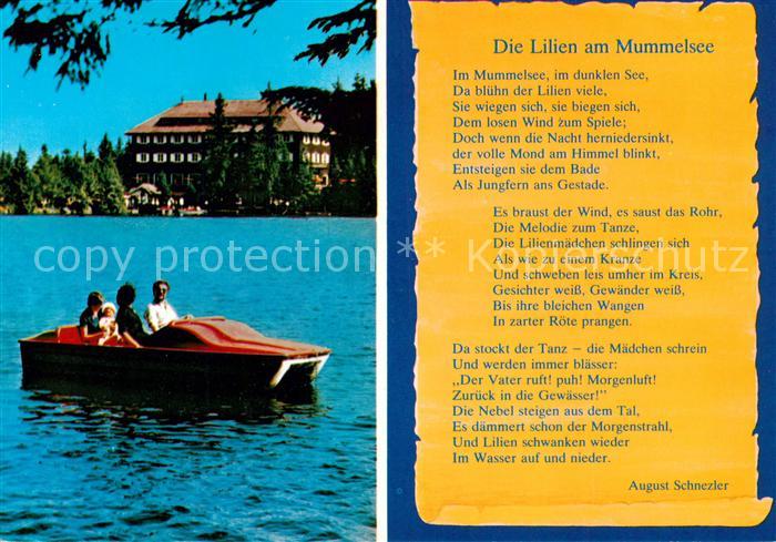 Mummelsee Berghotel Mummelsee Gedichttext