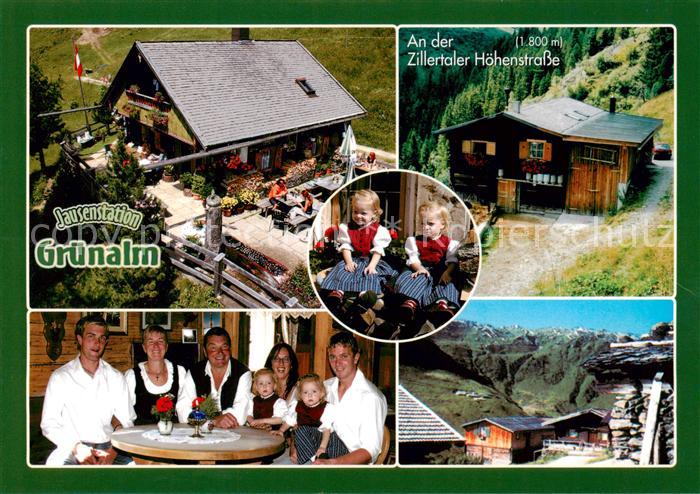 Zellberg Tirol AT Jausenstation Gruenalm An der Zillertaler Hoehenstrasse Panora