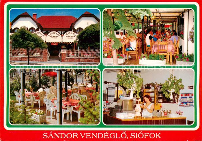 Siofok HU Gasthaus Sandor Gaststube Terrasse Theke