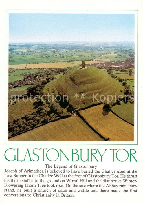 Glastonbury  UK Tor Fliegeraufnahme