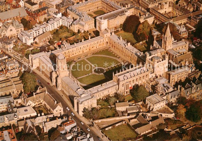 Oxford  Oxfordshire UK Christ Churtch from the air