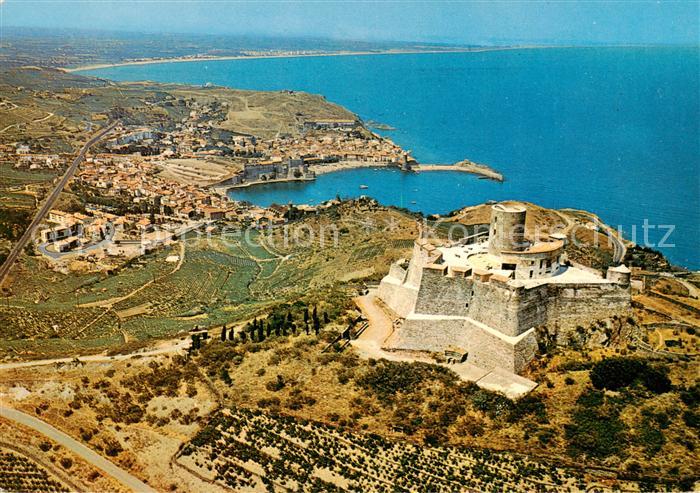 Collioure 66 Pyrenees-Orientales Vue aerienne Le Fort St Elma Argeles sur Mer
