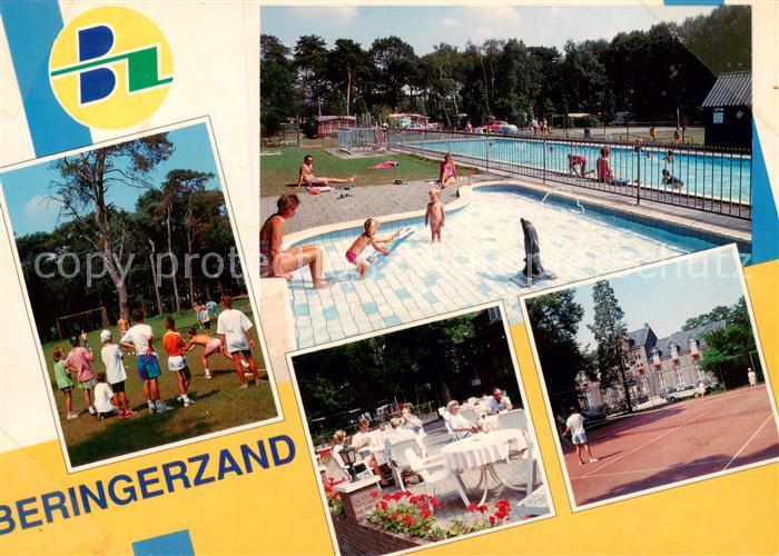 Panningen NL Camping Beringerzand Freibad Terrasse Tennisplatz
